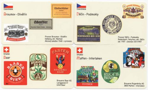 Sběratelská série kartičkových kalendáříků Naše a světové pivovary od A do Z - 12. série