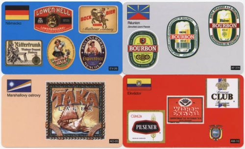 Sběratelská série kartičkových kalendáříků Miniatlas světa pivních etiket - 9. série