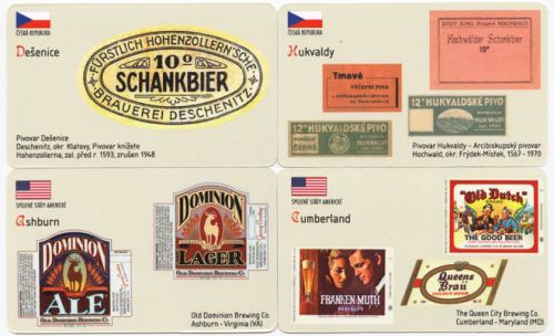Sběratelská série kartičkových kalendáříků Naše a světové pivovary od A do Z - 21. série