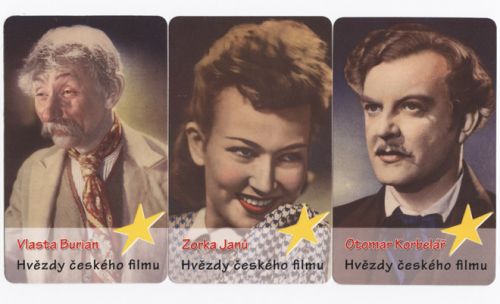 Sběratelská série kartičkových kalendáříků Hvězdy českého filmu II DOPRODEJ