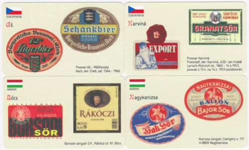 Sběratelská série kartičkových kalendáříků Naše a světové pivovary od A do Z - 30. série