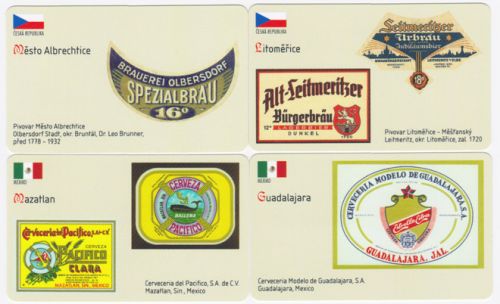 Sběratelská série kartičkových kalendáříků Naše a světové pivovary od A do Z - 35. série