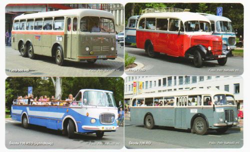 Sběratelská série kartičkových kalendáříků Autobusy II (t)