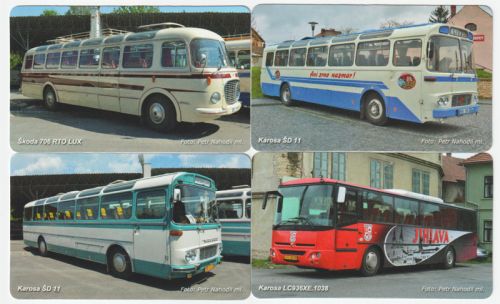 Sběratelská série kartičkových kalendáříků Autobusy